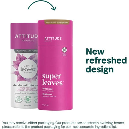 Attitude Plastic-Free Deodorant EWG Verified Aluminum Free Vegan