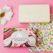 The English Soap Company Rhubarb & Coconut Vintage Wrapped Soap Bar 190g