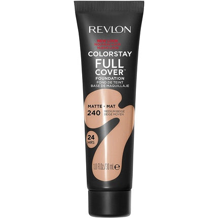 Revlon ColorStay Full Cover Longwear Matte Foundation Heat & Sweat Resistant Medium Beige 30ml