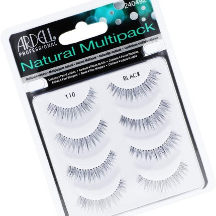 ARDELL Natural Lashes No. 110 False Eyelashes 4 Pair Set - Handmade, Vegan, Flexible and Reusable