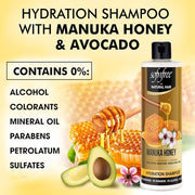 Manuka Honey & Avocado Sulfate-Free Hydrating Shampoo for Curls Waves Protective Styles 350ml