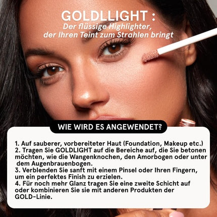 Rosegold Goldlight Liquid Highlighter for Luminous Complexions and Glowy Effect