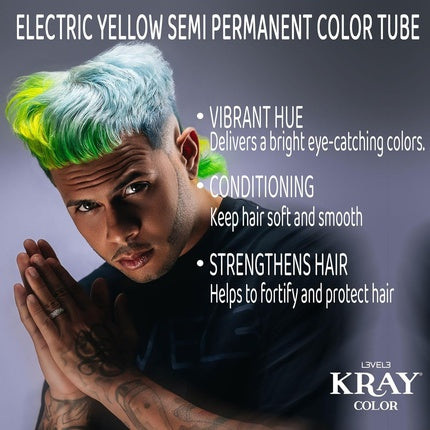 Level 3 Kray Electric Semi-Permanent Hair Color - Vibrant Long Lasting Shine
