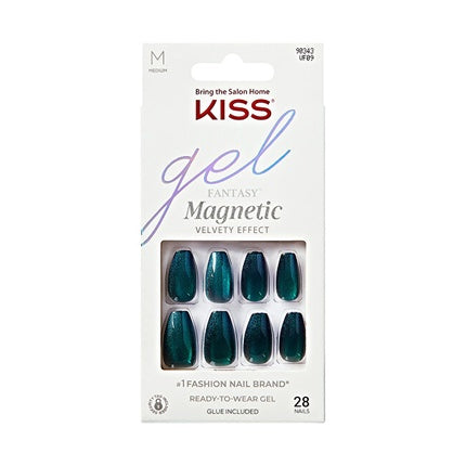 Kiss Gel Fantasy Magnetic Gel Nails Chameleon - 28 Pieces