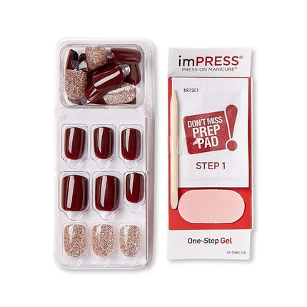 KISS imPRESS Press-On Manicure Nail Kit with PureFit Technology Short Nails
