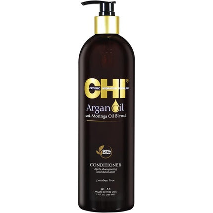 CHI Argan Oil Plus Moringa Oil Conditioner Smoothing Strengthening Dry Damaged Hair Paraben Free 739ml