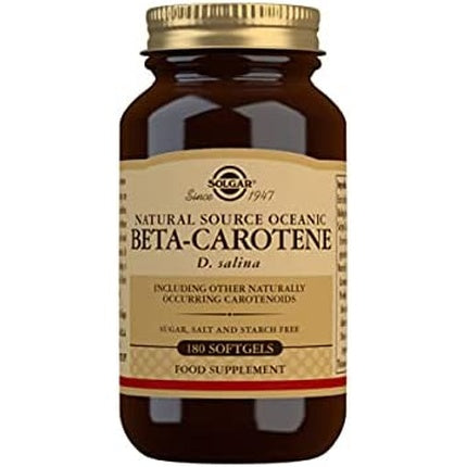 Solgar Natural Source Oceanic Beta Carotene Softgels 180 Count - Fight Free Radicals - Gluten Free