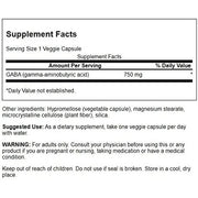 Swanson Maximum Strength GABA 750mg 60 Veg Capsules