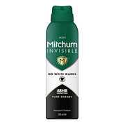 Mitchum Invisible Men 48HR Protection Aerosol Deodorant & Anti-Perspirant Pure Energy 200ml