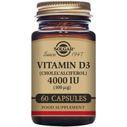 Solgar Vitamin D3 4000 IU Vegetable Capsules 60 Capsules - Cholecalciferol for Bone and Teeth Health, Muscle Function and Immunity - Vegetarian