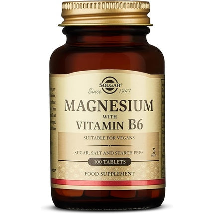 Solgar Magnesium with Vitamin B6 Energy Support 100 Tablets