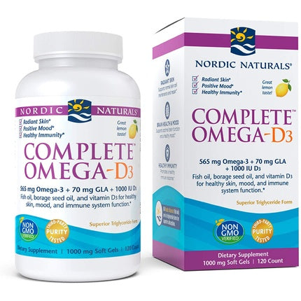 Nordic Naturals Omega 3/6/9 with Vitamin D3 1000mg 120 Softgels