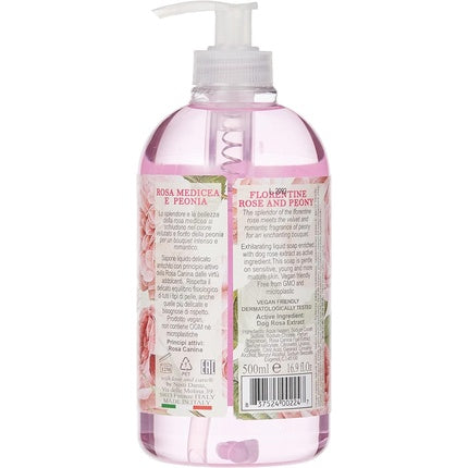 Nesti Dante Romantica Rose and Peony Liquid Soap 0.5L