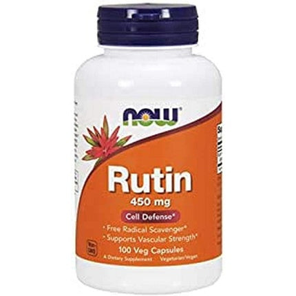 Now Foods Rutin 450mg Bioflavonoid Dietary Supplement 100 Capsules