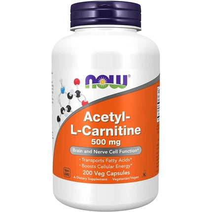 Now Foods Acetyl-L-Carnitine 500mg 200 Vcaps