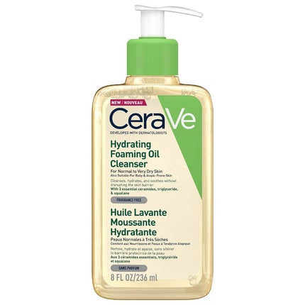 Cerave Hydrating Foaming Oil Moisturizing Cleansing Oil 236ml
