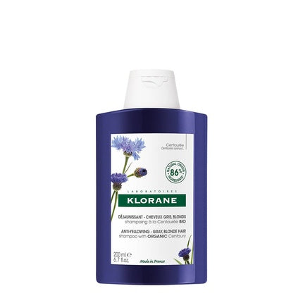 Klorane Reflection Shampoo With Centaurea Extract 200ml Neutralizes Yellow Tones For White Gray And Platinum Blonde Hair