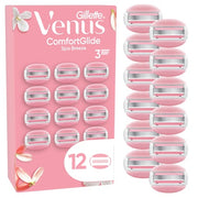 Venus Gillette Venus Comfortglide Spa Breeze Razor Blades - Pink/White - 12 Pieces