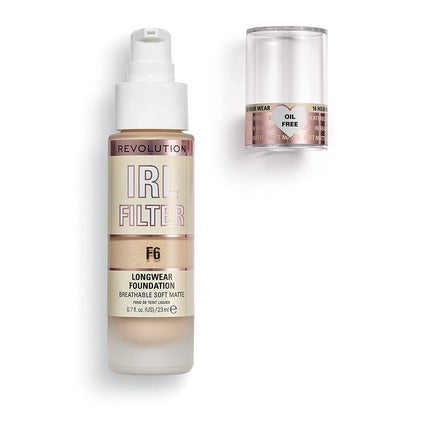 Makeup Revolution IRL Filter Longwear Foundation Medium to Full Coverage 23ml F6