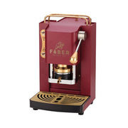 Faber Pro Deluxe Cherry Red & Brass Ese Pad Espresso Machine