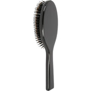 TB TOOLS FOR BEAUTY T4B Lussoni Wooden Detangling Oval Hair Brush with Natural Wild Boar and Nylon Bristles for Short and Medium Hair Black Antistatic Properties
