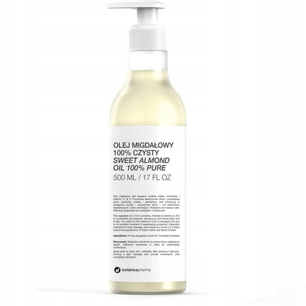 Botanica Pharma Pure Almond Oil For Face, Body, And Hair Pump 500ml