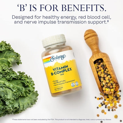 Solaray Vitamin B Complex Healthy Energy Supplement for Red Blood Cell Formation