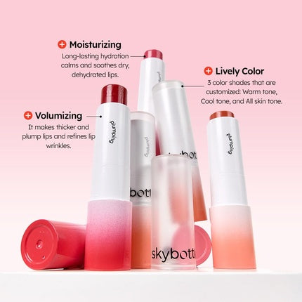 Skybottle Volumizing Color Lip Balm #01 Dewy Rose Lip Plumper Tinted