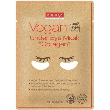 Purederm Vegan Collagen Under Eye Mask 30 Pieces