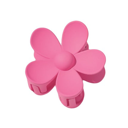 Ecarla Xl Pink Flower Hairpin - A Stylish Hairpin Featuring A Large Pink Flower Design
