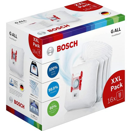 Bosch Type G ALL Vacuum Cleaner Bags with 99.9% Fine Dust Filtration