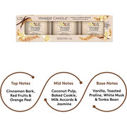 Yankee Candle Vanilla Creme Brulee 3 Filled Votive Candle Gift Set