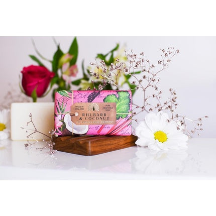 The English Soap Company Rhubarb & Coconut Anniversary Collection Wrapped Soap Bar 190g