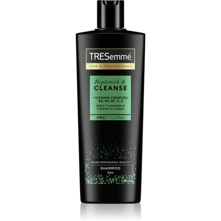 TRESemme Replenish & Cleanse Shampoo for Oily Hair 400 ml with Pro Style Technology and Vitamins