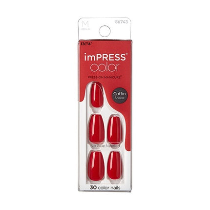 imPRESS Color MC Reddy or Not Self-Adhesive Nails 30 pieces