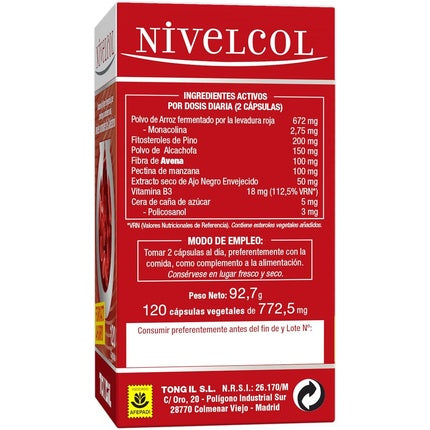 Nivelcol Red Yeast Rice with Phytosterols and Policosanol 120 Capsules