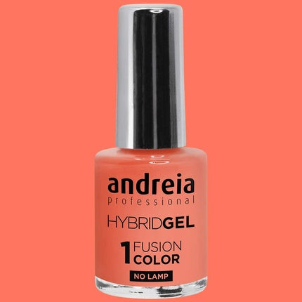 Andreia Professional Hybrid Gel Nail Polish Fusion Color H32 Coral - 2 Steps No Lamp Required Long Lasting Easy Removal