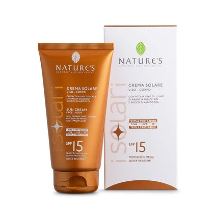 Nature's Sun Cream Face & Body SPF 15 with Bioactive Orange Fruit Hydrolate