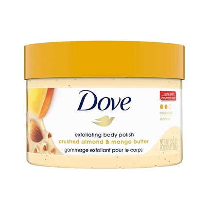 Dove Scrub Crushed Almond & Mango Butter for Silky Smooth Skin