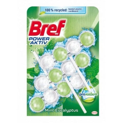 Henkel Bref Toilet Hanging Freshener 3x50g Pronature Mint Eucalyptus 100% Recycled