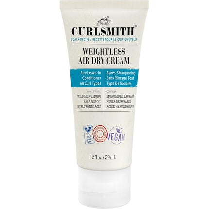 Curlsmith Weightless Air Dry Cream Vegan Leave-in Conditioner for Any Hair