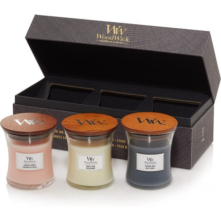 Woodwick Scented Candle Gift Set | Floral Scented Candles In Hourglass Jar With