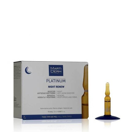 Martiderm Platinum Night Renew 10x2ml Ampoules Night Skincare Treatment