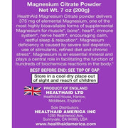 Magnesium Citrate Powder 200g - 80 Servings