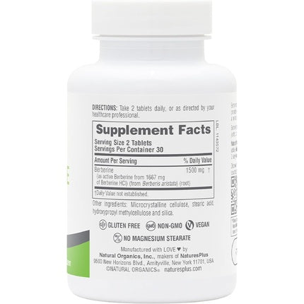 Natures Plus Pro Berberine 1500mg - 60 Tablets - Supports Healthy Metabolism