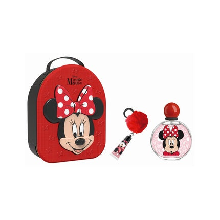 Disney Minnie Mouse Set 3 Pieces Includes 100 Ml Eau De Toilette Spray And Lip Gloss Keychain