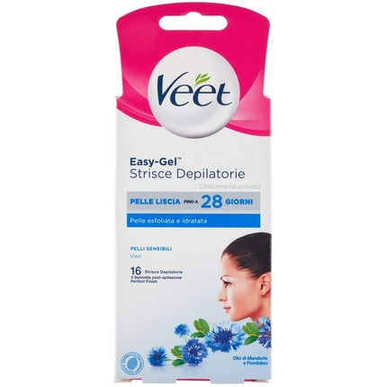Veet Depilatory Face Strips 16 Pieces