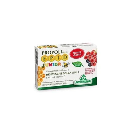 Specchiasol Epid Propolis Plus Junior Dietary Supplement For Throat Wellness 30 Tablets