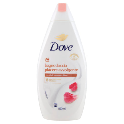Dove Shower Gel Enveloping Pleasure With Almond Oil And Hibiscus 450 Ml