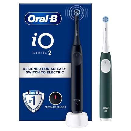 Oral B Io 2 Duo Electric Toothbrushes Night Black & Forest Green